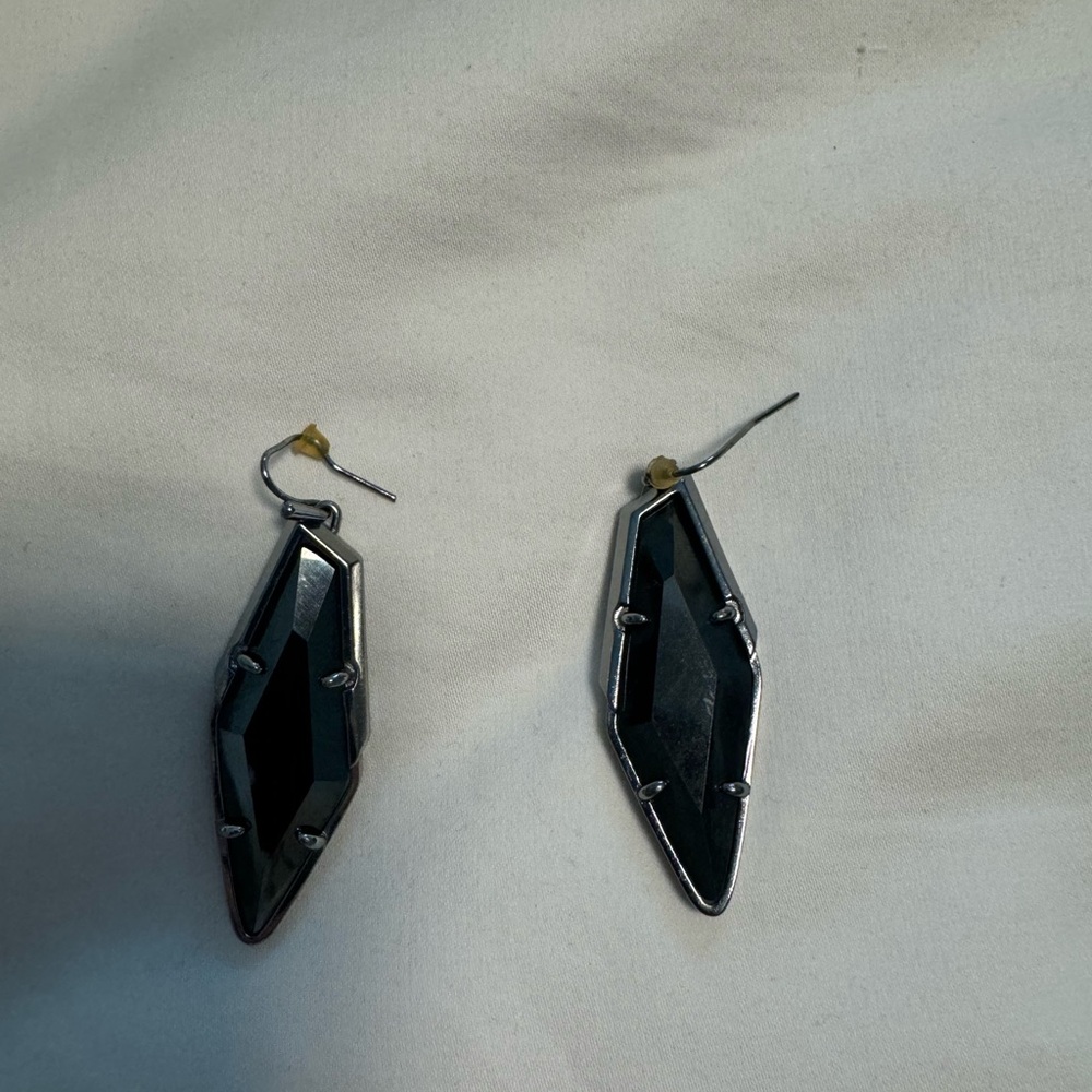 Elegant Black and Silver Earrings